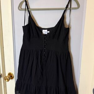 NWT Y2K Princess Polly sz8 Black Camisole “minidress” with Button Accents